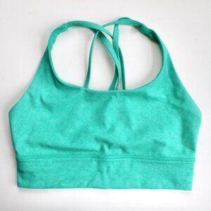 Lululemon Blaze Maldives Green Energy Longline Medium Support Sports Bra Size 6